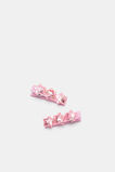 Glitter Star Trio Duck Clips  Candy Pink  hi-res