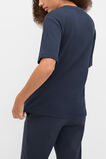 Cotton Rib Longline Tee  Twilight Blue  hi-res