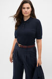 Australian Merino Knit Polo Top  Twilight Blue  hi-res