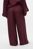 Textured Satin Gathered Pant  Plum Red  hi-res