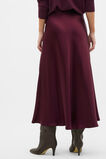 Satin Midi Skirt  Plum Red  hi-res