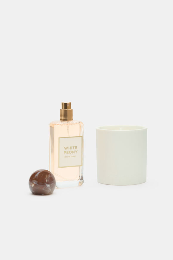 Room Spray and Scented Candle Duo Set  White Peony  hi-res