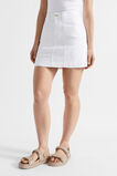 Denim A Line Panel Mini Skirt  White  hi-res