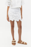 Lace Broderie Mini Skirt  Whisper White  hi-res