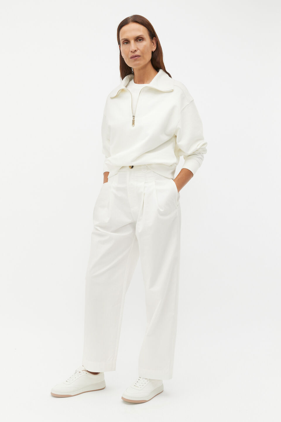 Core Heritage Half Zip Sweat  Cloud Cream