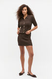 Crepe Cable Mini Skirt  Dark Espresso  hi-res