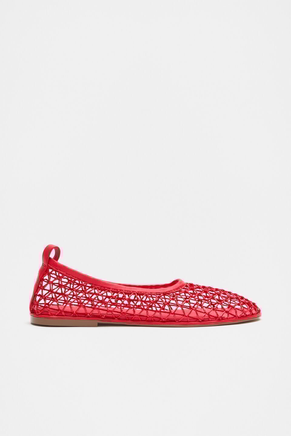 Parker Open Weave Ballet Flat  Electric Crimson