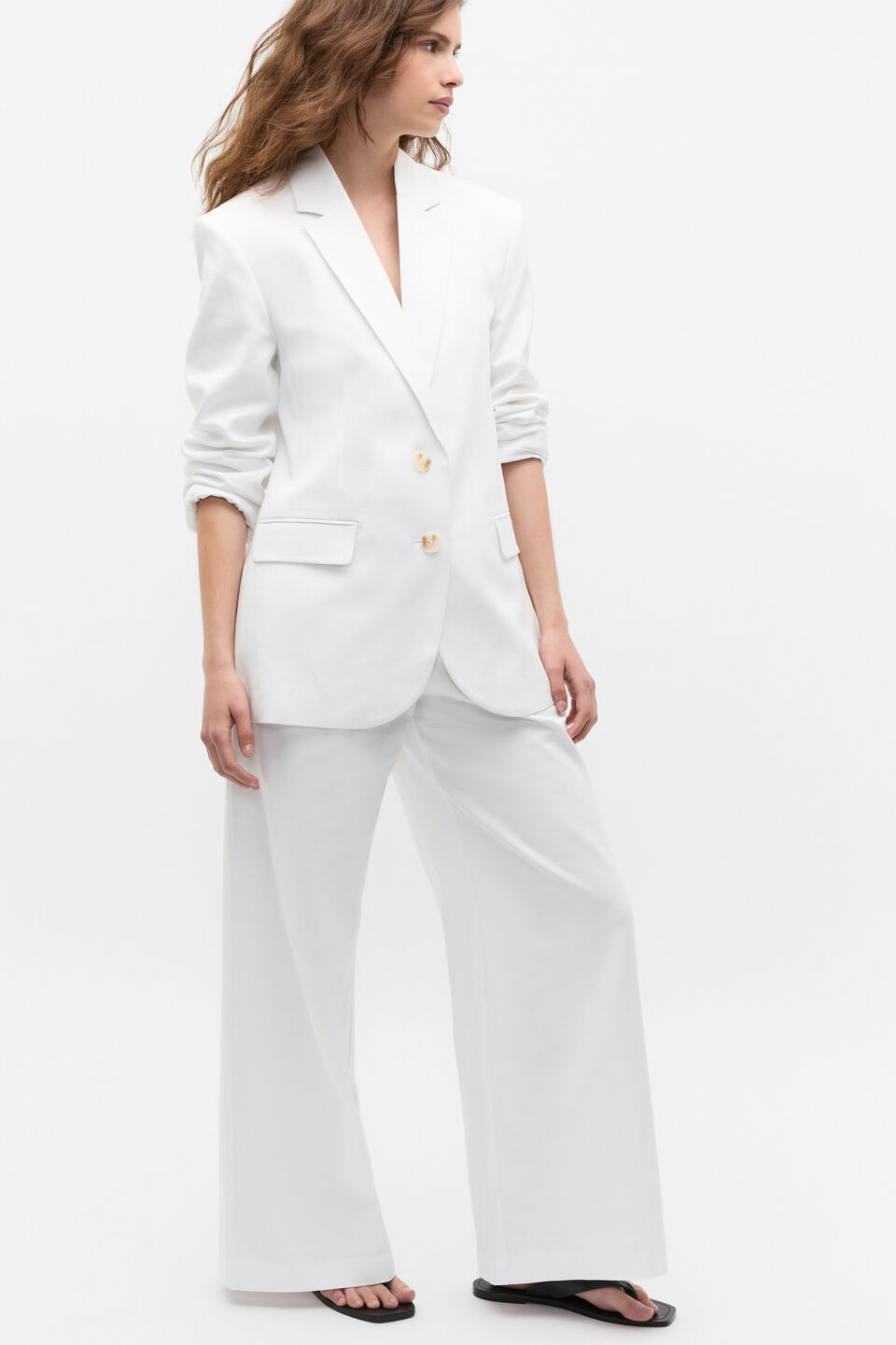 Single Breasted Blazer  Whisper White