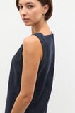 Linen Square Neck Mini Dress  Twilight Blue  hi-res