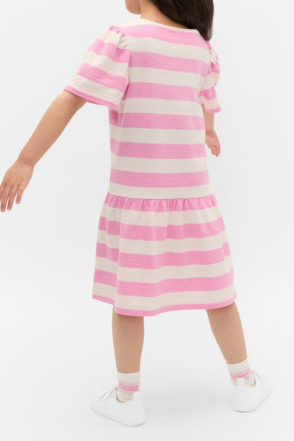 Stripe Logo Dress  Candy Pink