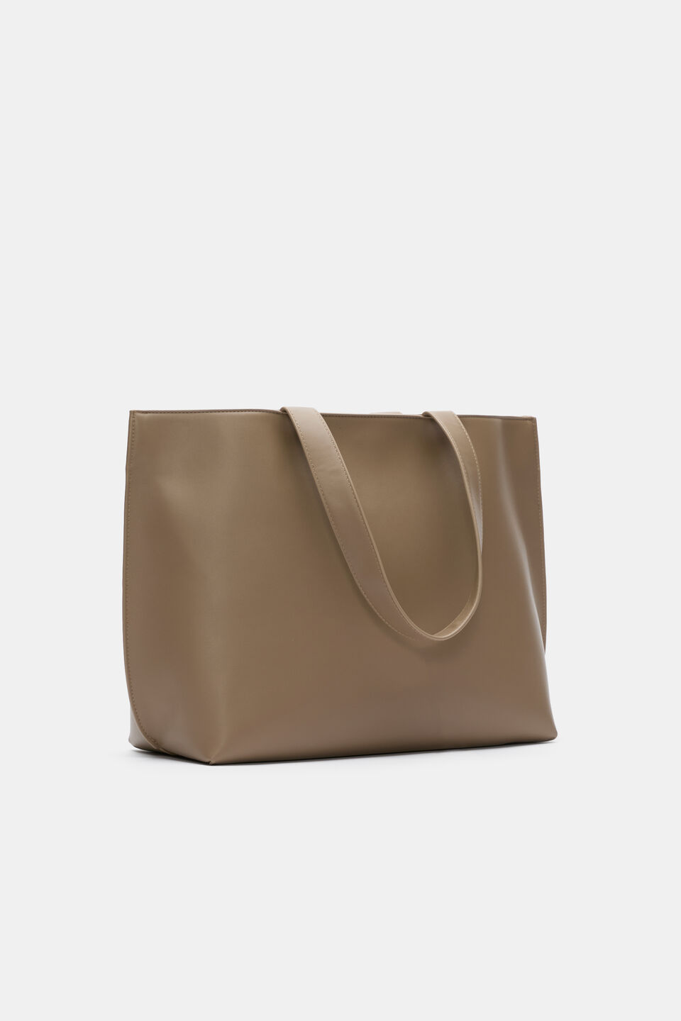 Logo Detail Tote  Dark Cashew