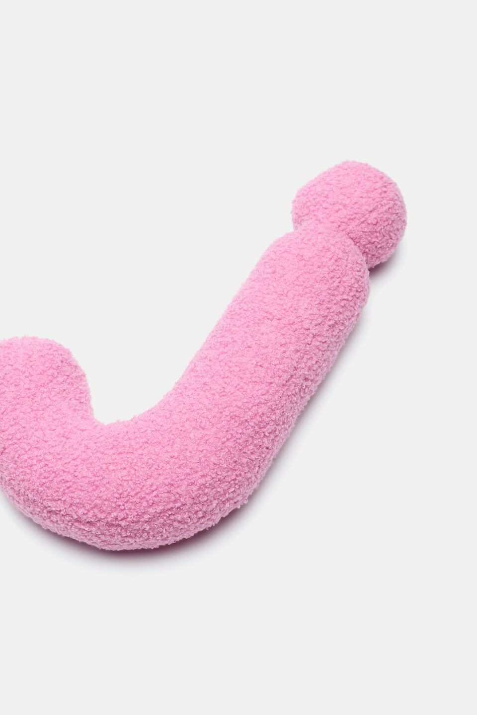 Pink Boucle Initial Cushion  J