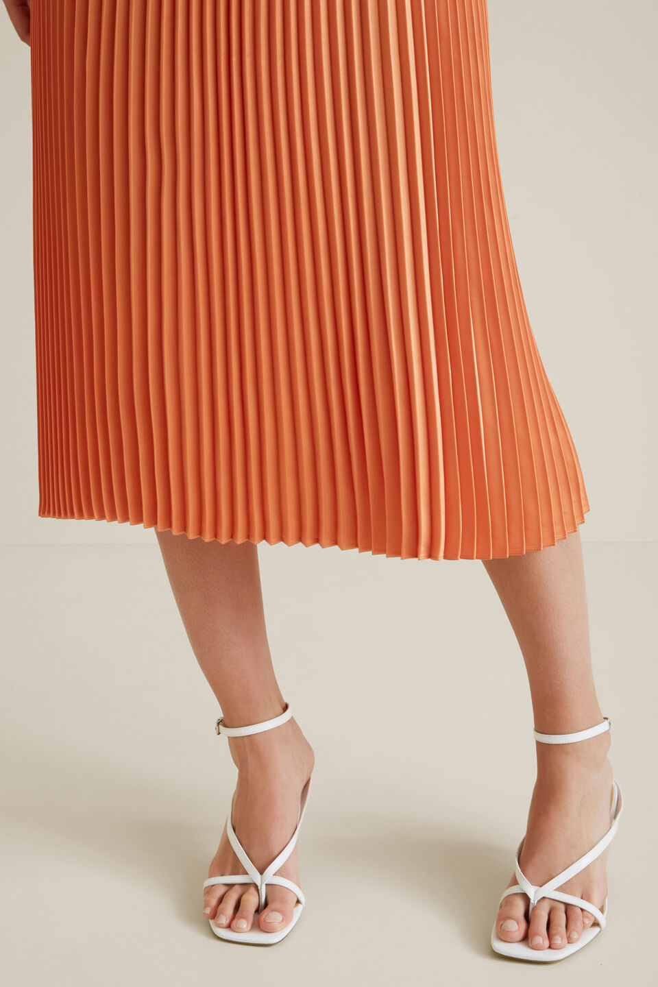 Pleat Midi Skirt  