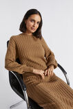 Mini Cable Knit Midi Dress  Deep Brass  hi-res