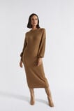 Mini Cable Knit Midi Dress  Deep Brass  hi-res