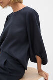 Core Linen Balloon Sleeve Top  Twilight Blue  hi-res