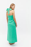 Linen Knot Halter Maxi Dress  Deep Emerald  hi-res