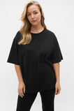 Oversized Longline Tee  Black  hi-res