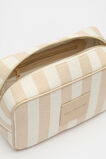 Stripe Make Up Bag  Ecru  hi-res