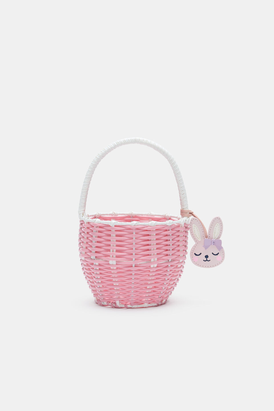 Woven Bunny Basket  Pink Lemonade