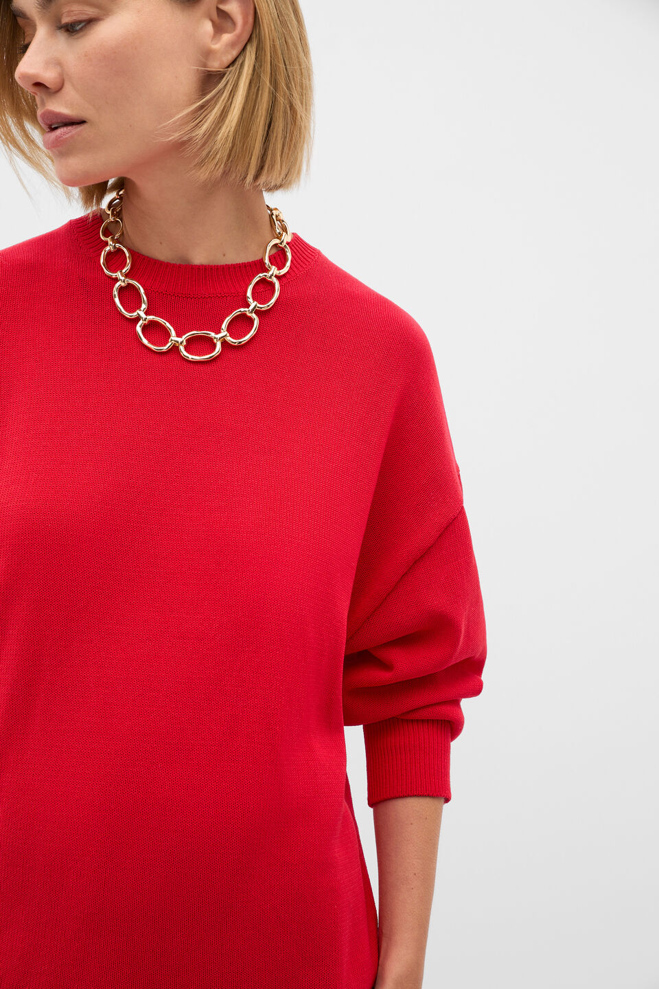 Cotton Oversized Knit  Poppy