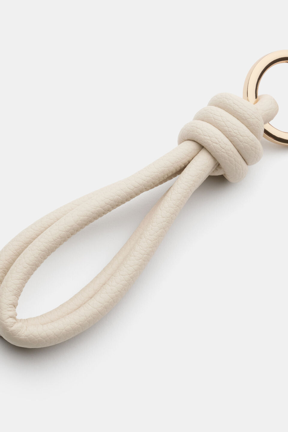 Loop Heart Keyring  Cream