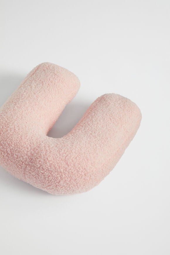 Teddy Initial Cushion Dusty Rose  U  hi-res