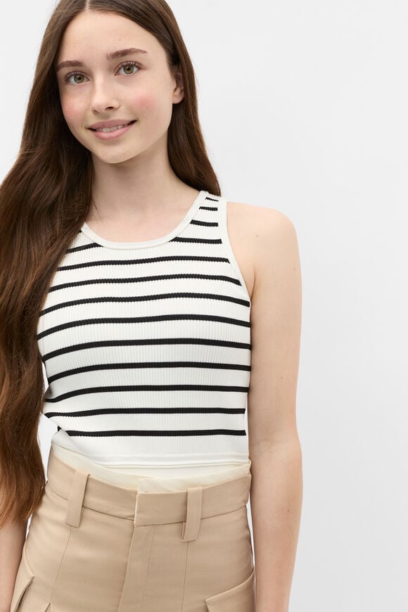 Striped Knit Tank  Classic Cream  hi-res
