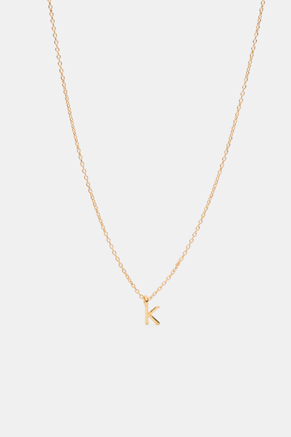 Gold Alphabet Necklace  K