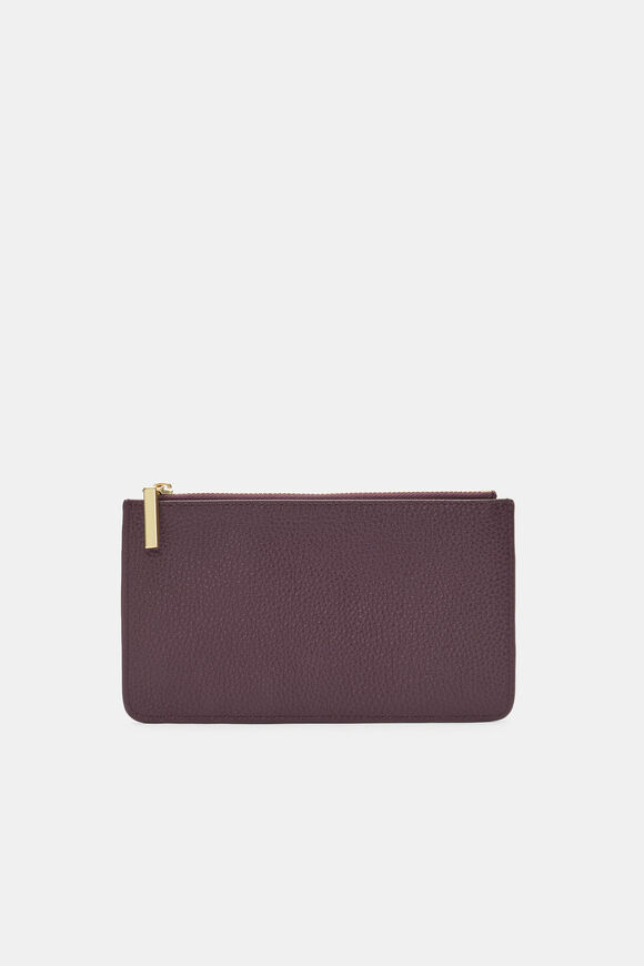 Leather Everyday Wallet  Plum Red  hi-res