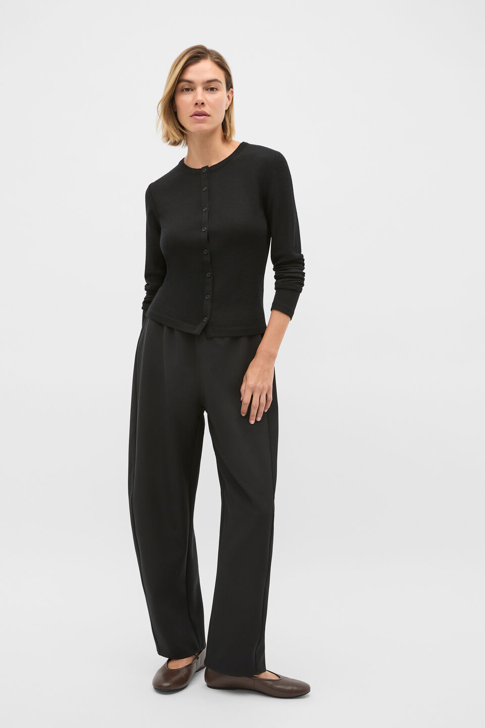 Australian Merino Cardigan  Black