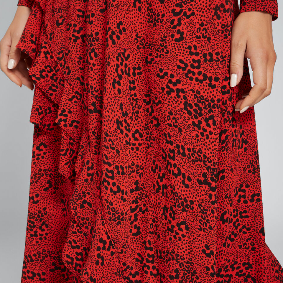 Animal Print Frill Skirt  