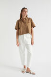 Poplin Crop Shirt  Deep Brass  hi-res