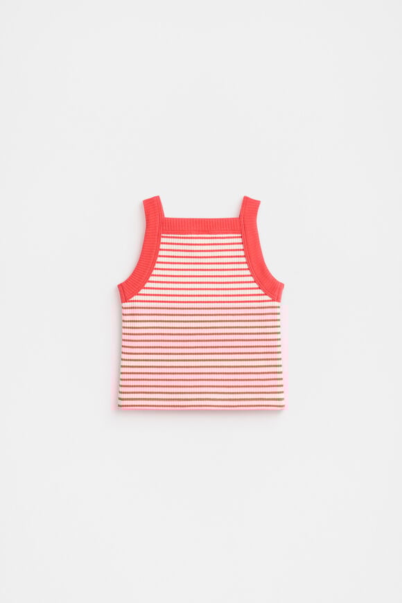 Core Logo Rib Tank  Strawberry Red  hi-res