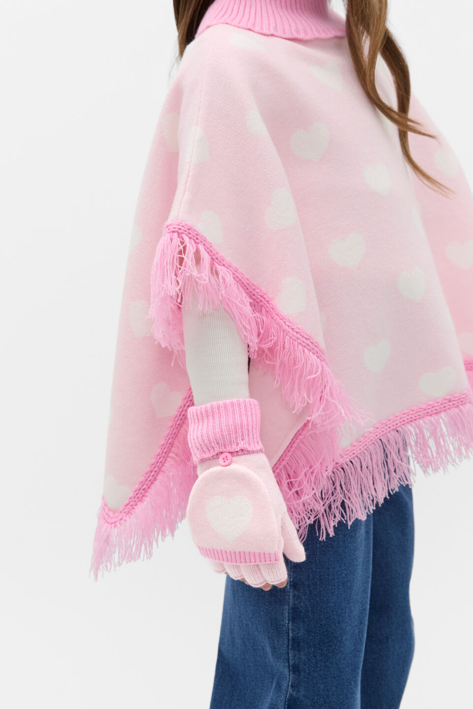 Heart Mittens  Pink Lemonade