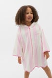Swim Zip Poncho  Pink Lemonade Stripe  hi-res
