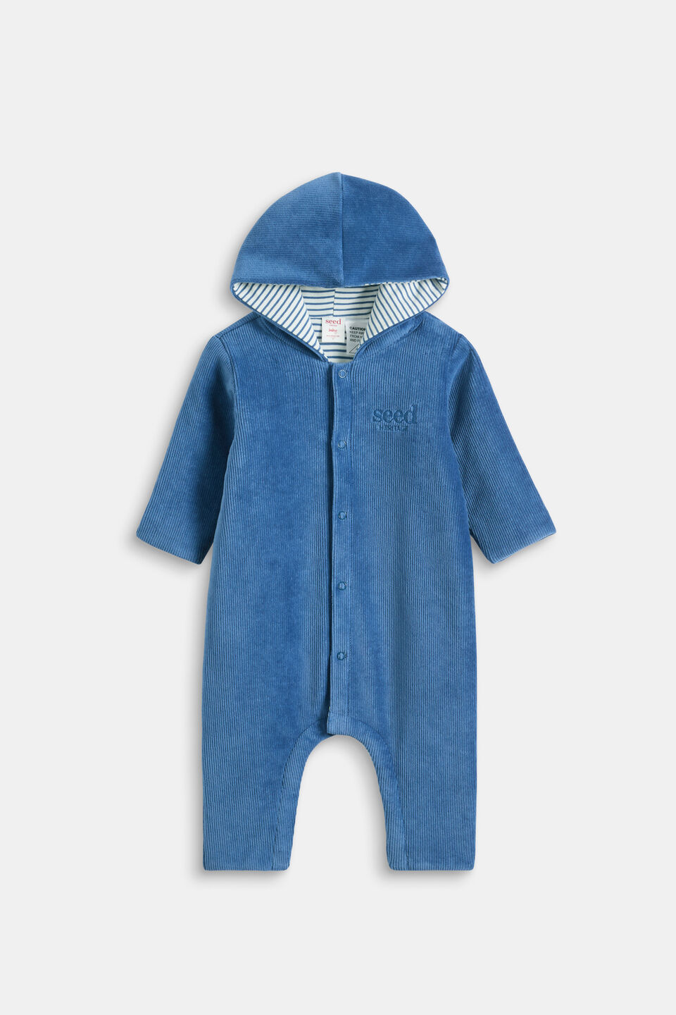 Logo Corduroy Coverall  Navy