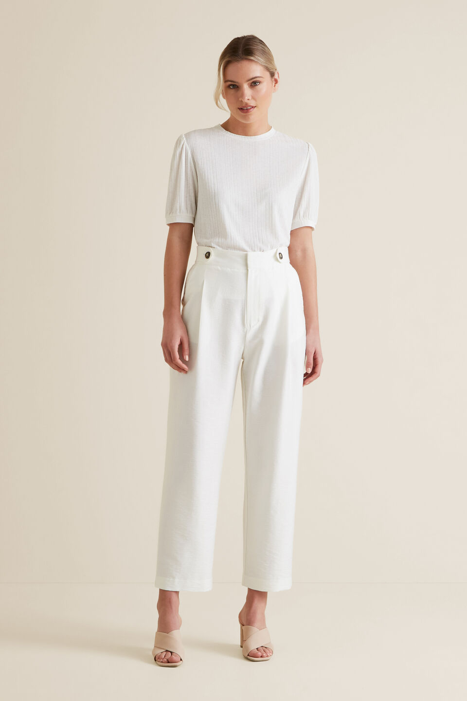 Puff Sleeve Crinkle Top  