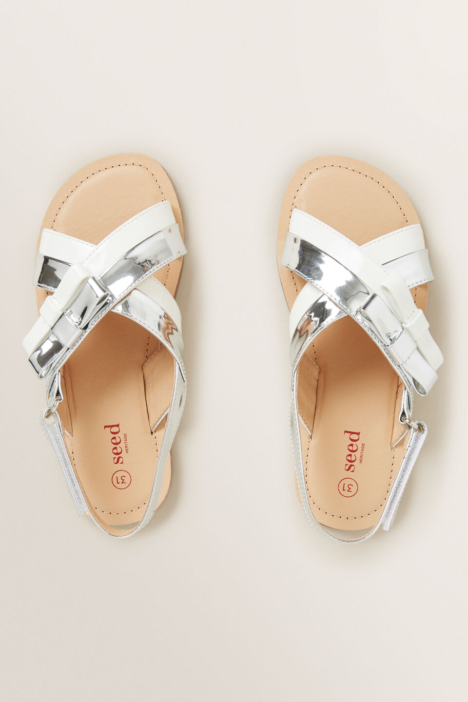 Patent Bow Sandal  