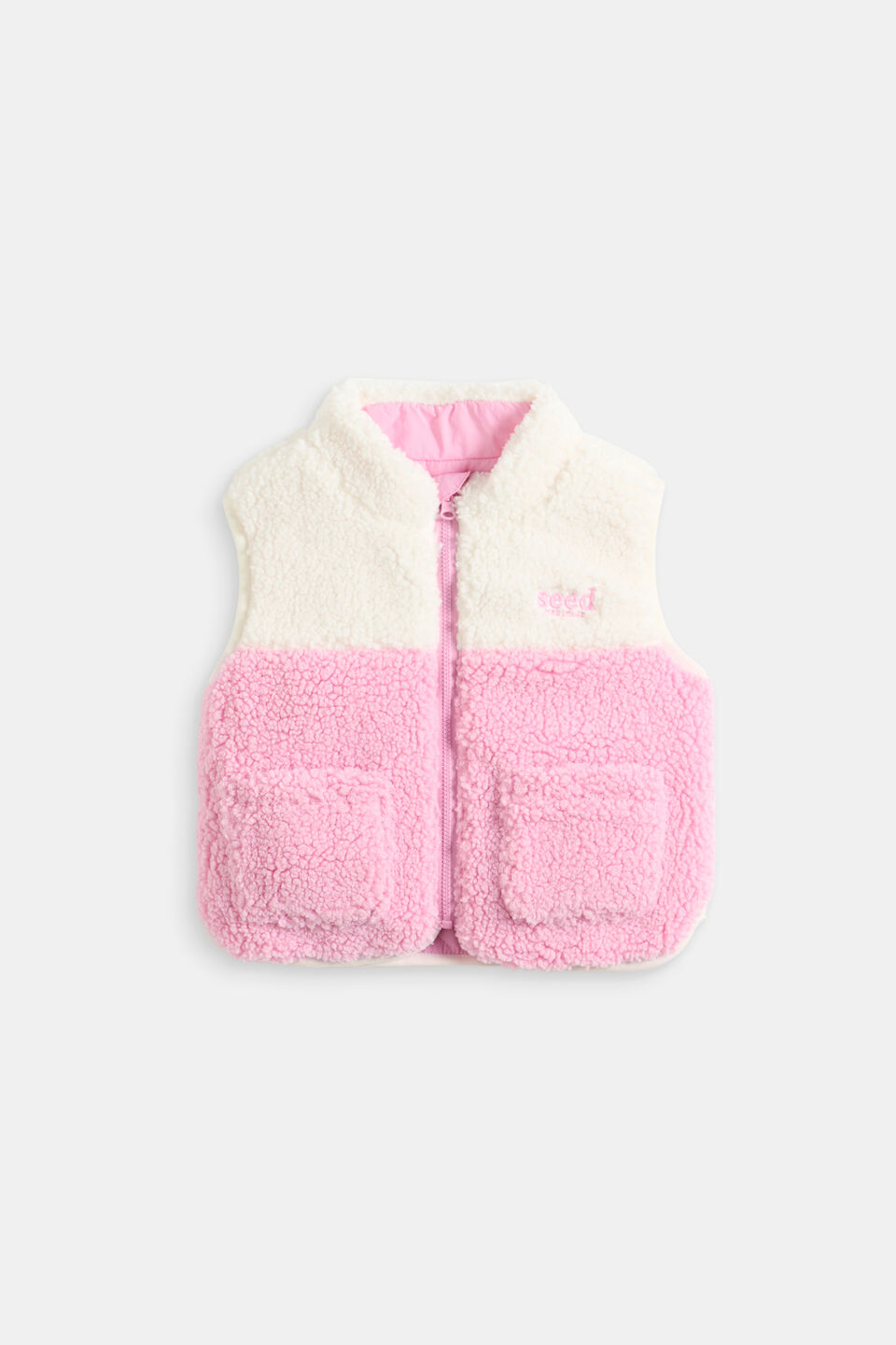 Reversible Logo Vest  Candy Pink
