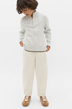 Cable Knit Sweater  Light Grey Marle  hi-res