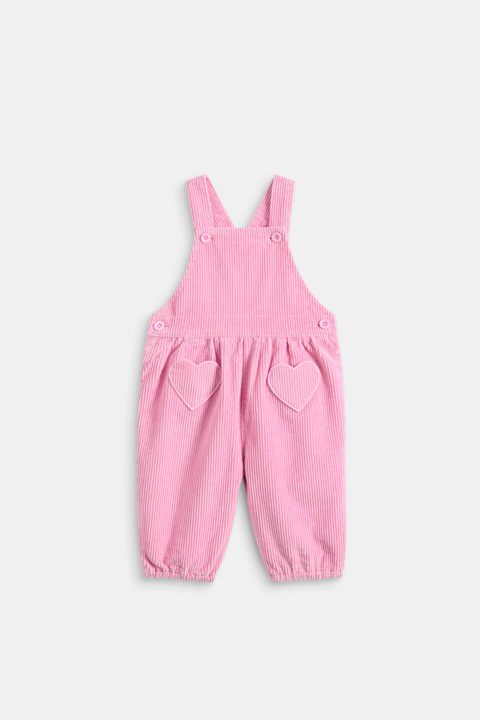Heart Pocket Overall  Candy Pink