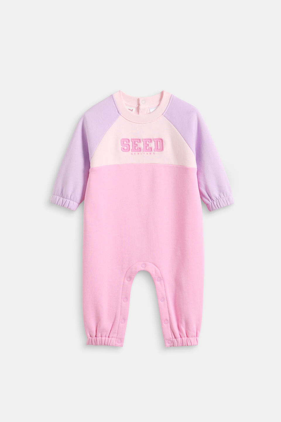 Sporty Spliced Logo Romper  Multi