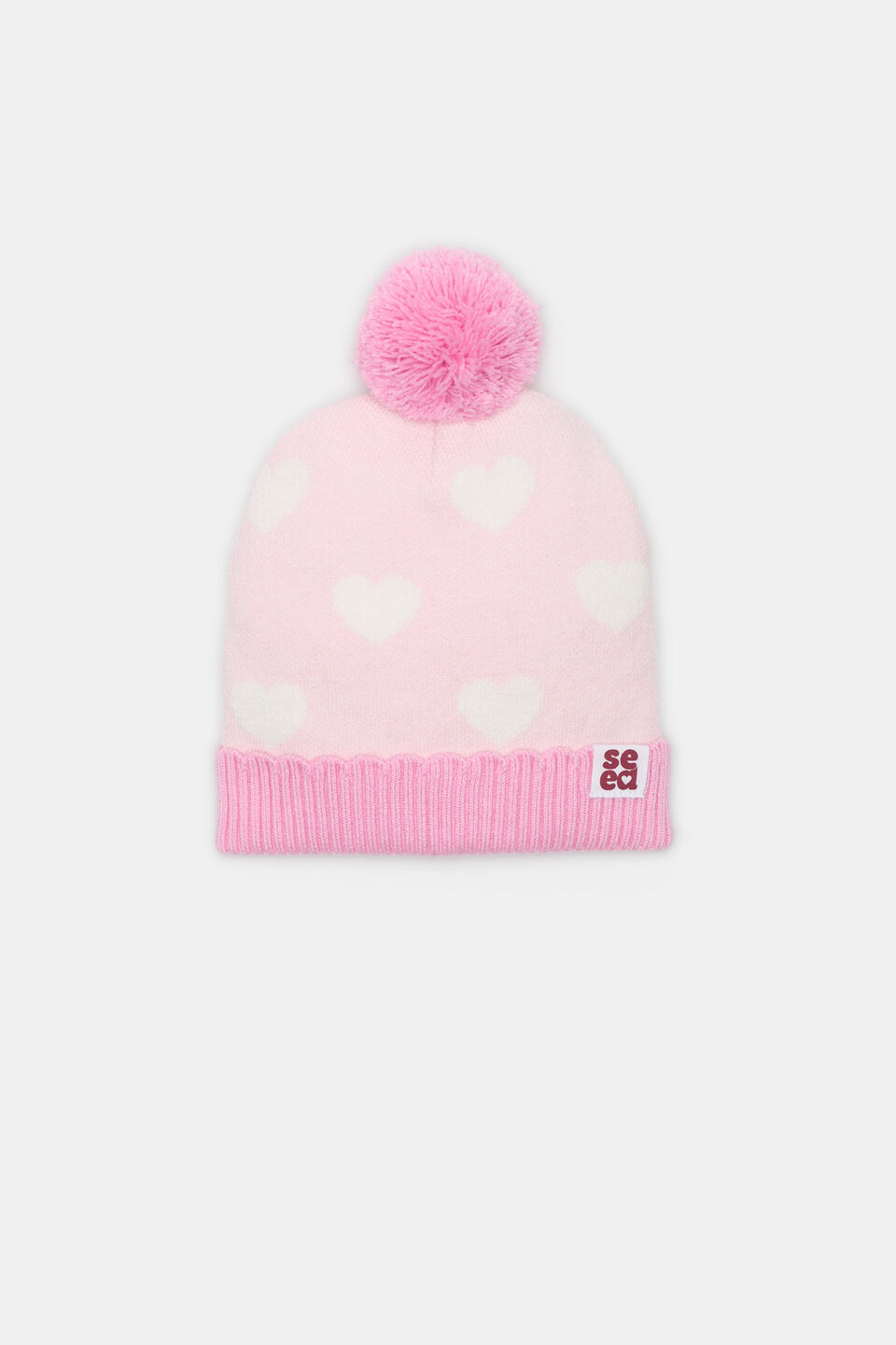 Mini Heart Beanie  Pink Lemonade