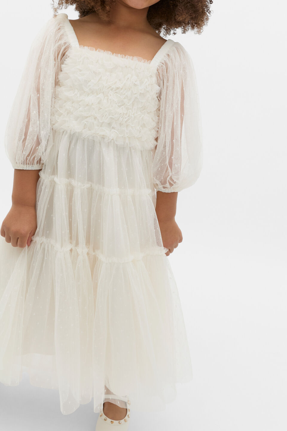 Midi Tulle Dress  Classic Cream