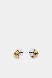 Ribbed Stud  Gold Silver  hi-res