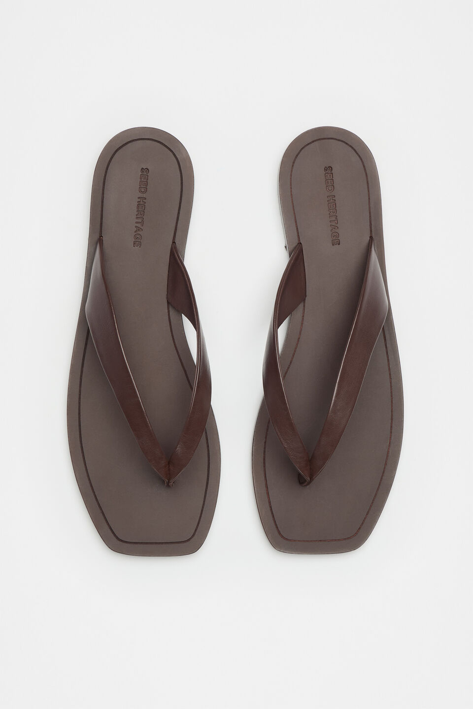 Kenna Leather Flip Flop  Chocolate