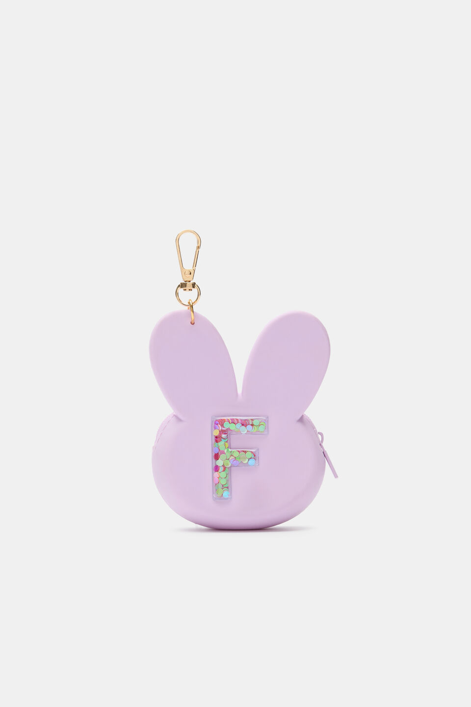 Bunny Silicone Initial Keyring  F