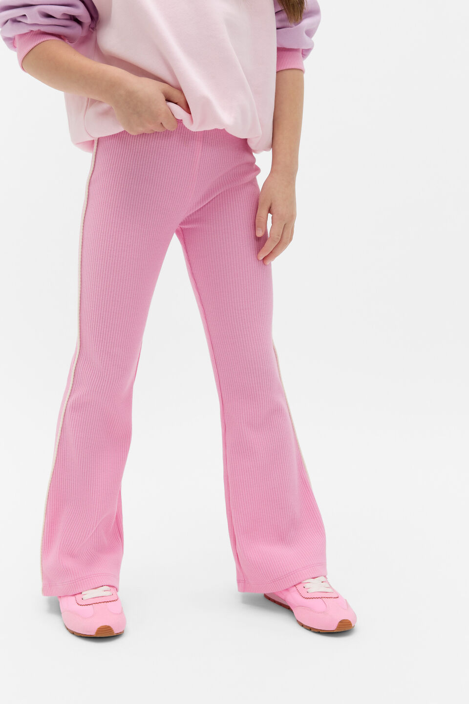 Piped Kick Flare  Candy Pink