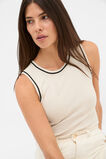 Australian Cotton Contrast Tank  Coconut Cream  hi-res